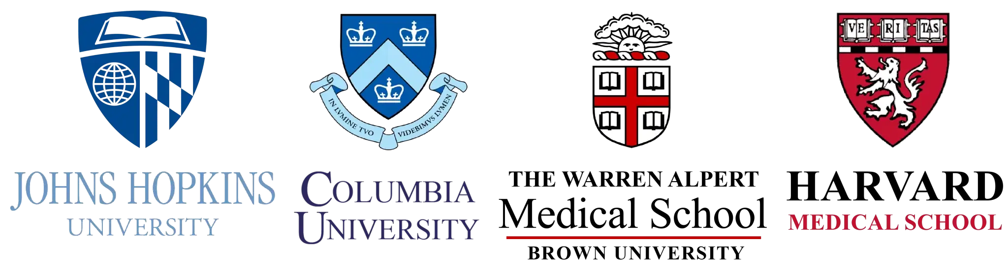 Logos of Harvard and Stanford universities